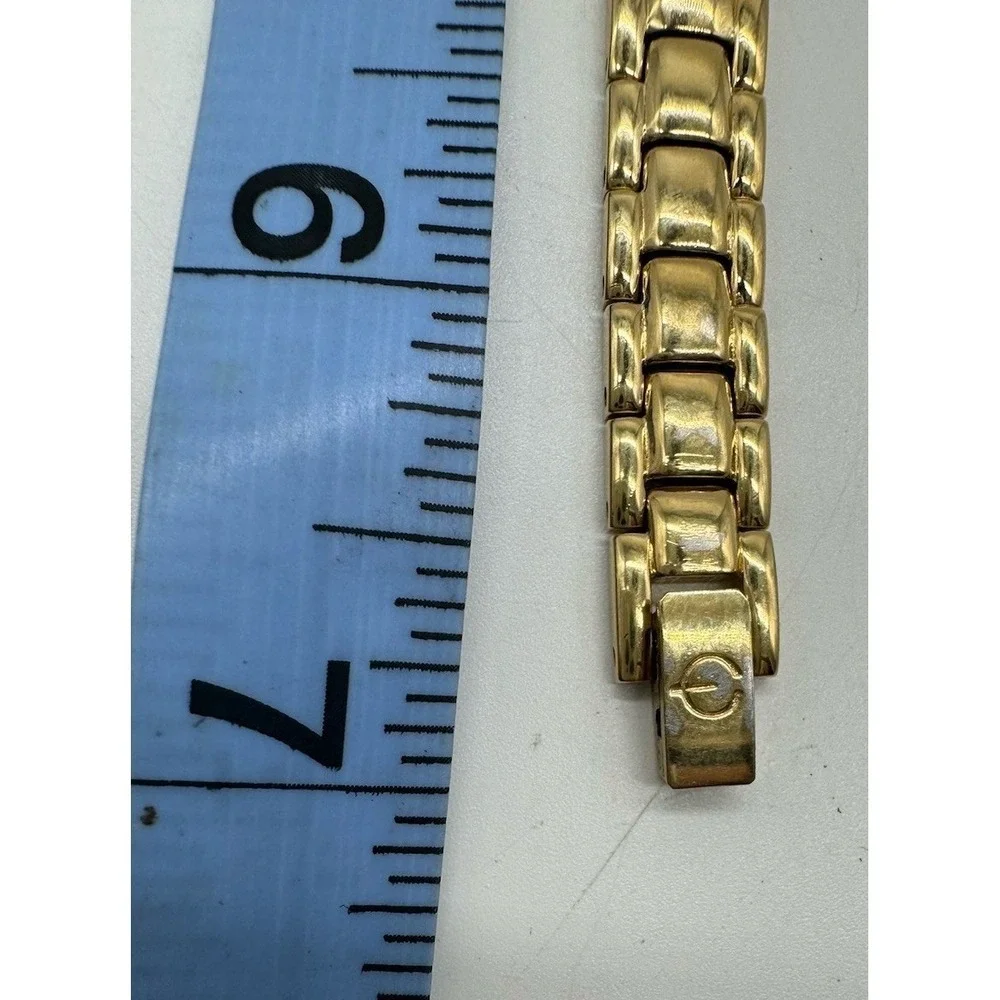Elgin Womens Gold Tone Mother of Pearl Dial Crystal Watch EG193N VC11